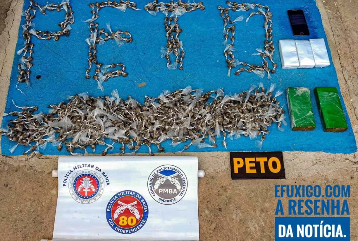 Barril Dobrado! PETO prende Traficante com chibamba em Cândido Sales.