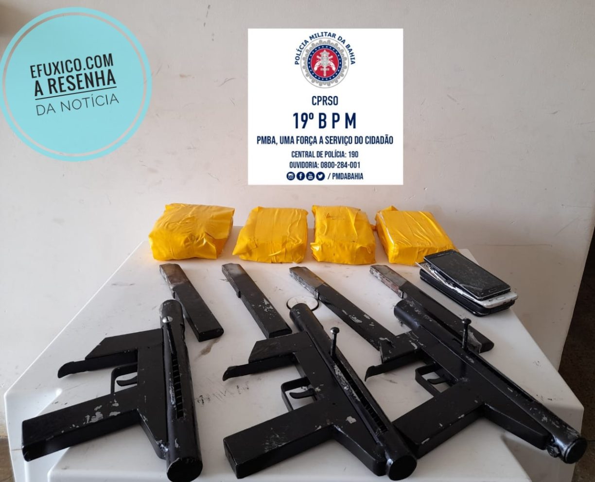 Uma Brocada atrás da outra! Polícia Militar prende lazarentos e Cinco submetralhadoras são retiradas de circulação em menos de 12 h na Bahia.