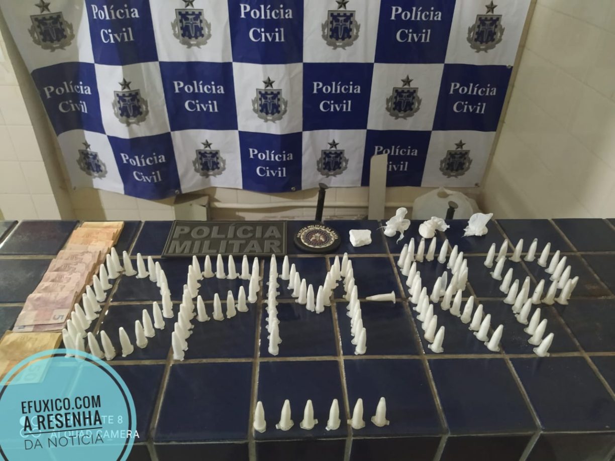 Polícia Militar prende Cu de Galinha vendendo pó em Rio do Pires.