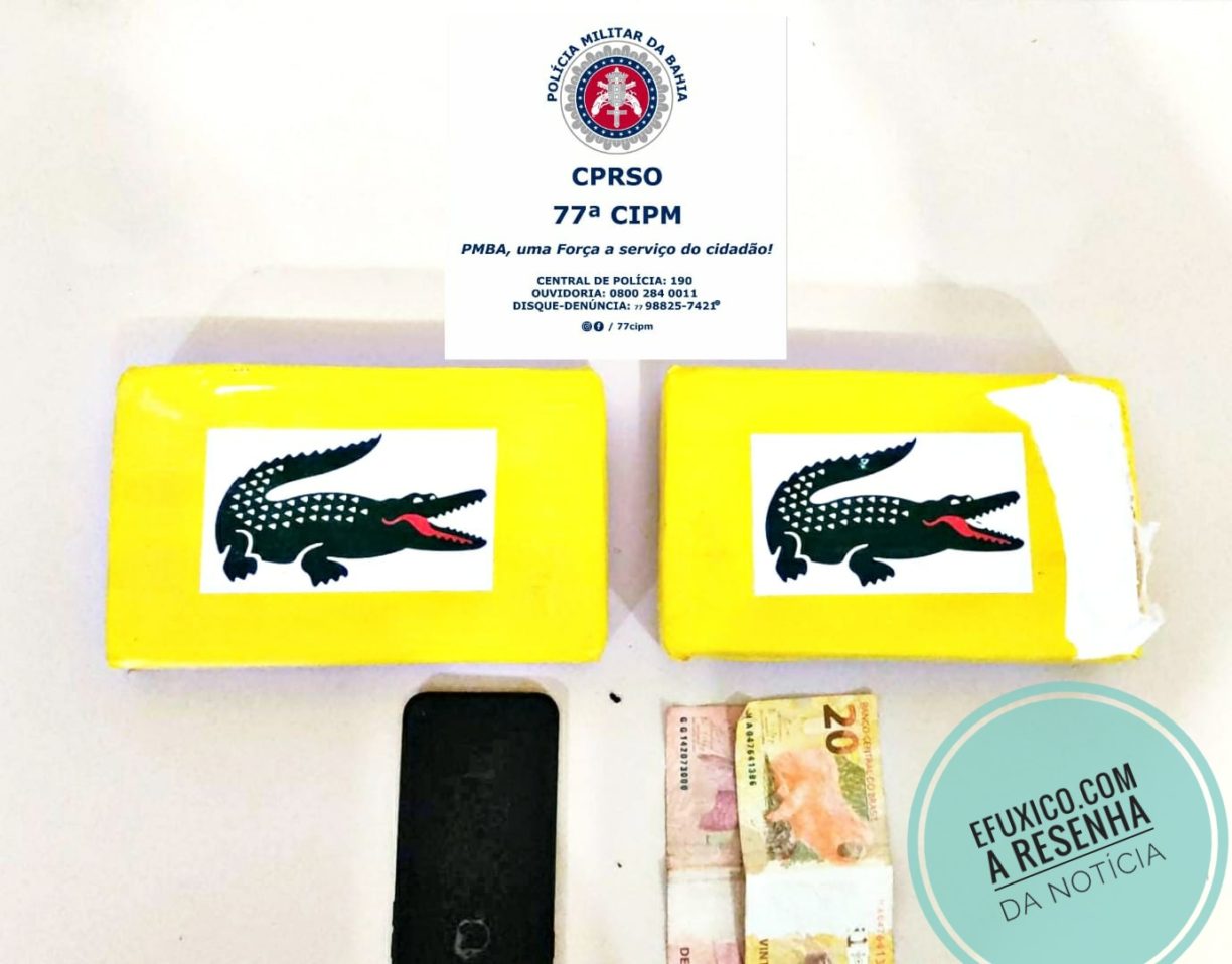 A PM é Barril! PETO 77 apreende Droga que renderia 100 mil Badaró para o tráfico, um cu de Galinha foi preso.