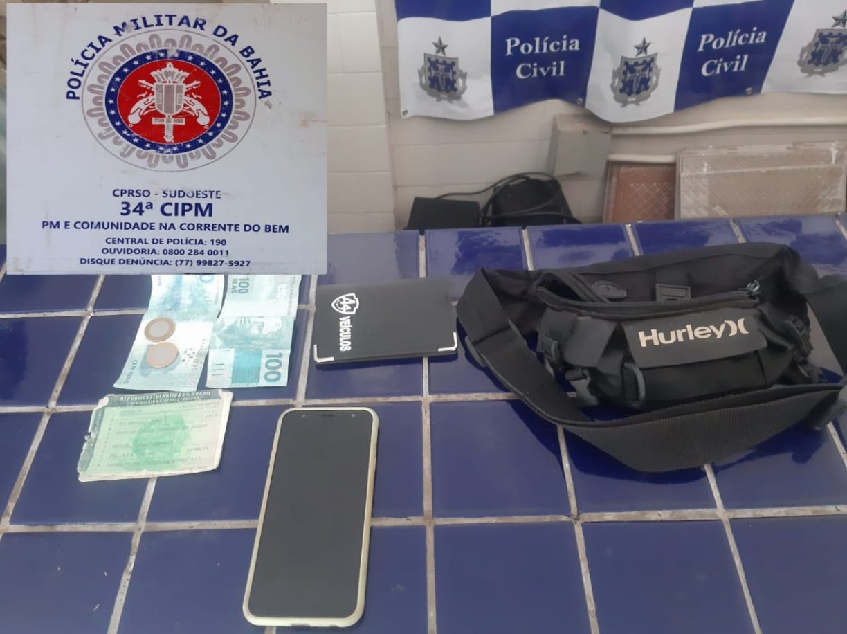 Brumado: Preso com celular roubado Lazarento que tentou dá um a zero no PETO