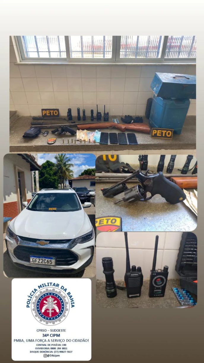 Brumado: Com Bizu da PRF 34ªCIPM intercepta Pombos sujos de Jequié acusados de roubo de cargas na BA e MG