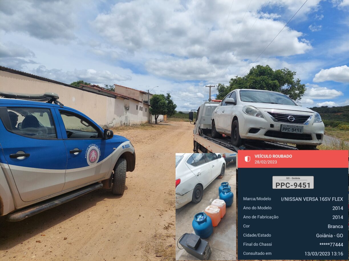 Em Brumado, Polícia Militar apreende Carro Roubado usado por falsos policiais e Recupera combustíveis usados para extorquir comerciante em Itaquaraí
