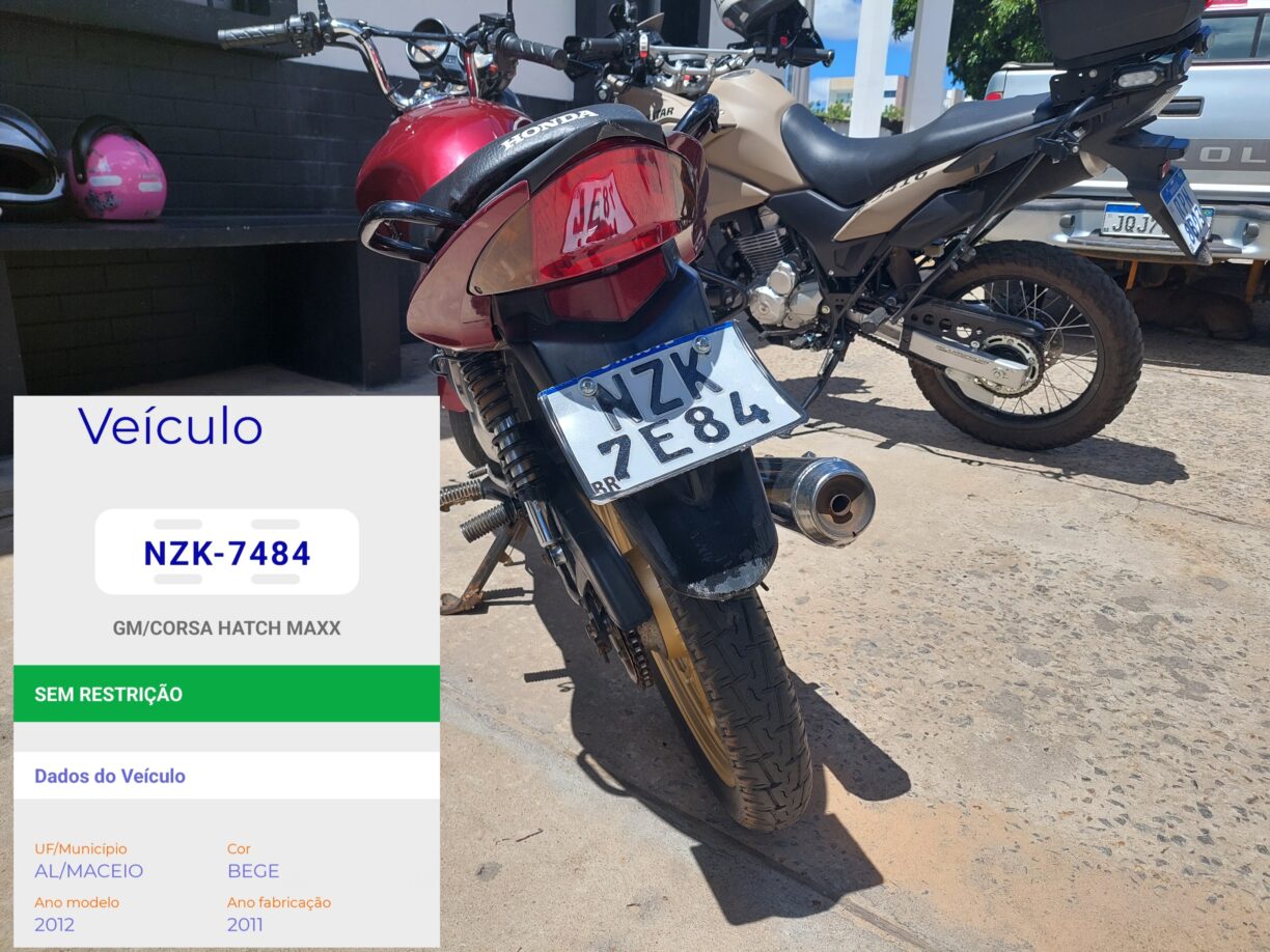 Brumado: Polícia Militar flagra motocicleta com placa adulterada no centro.