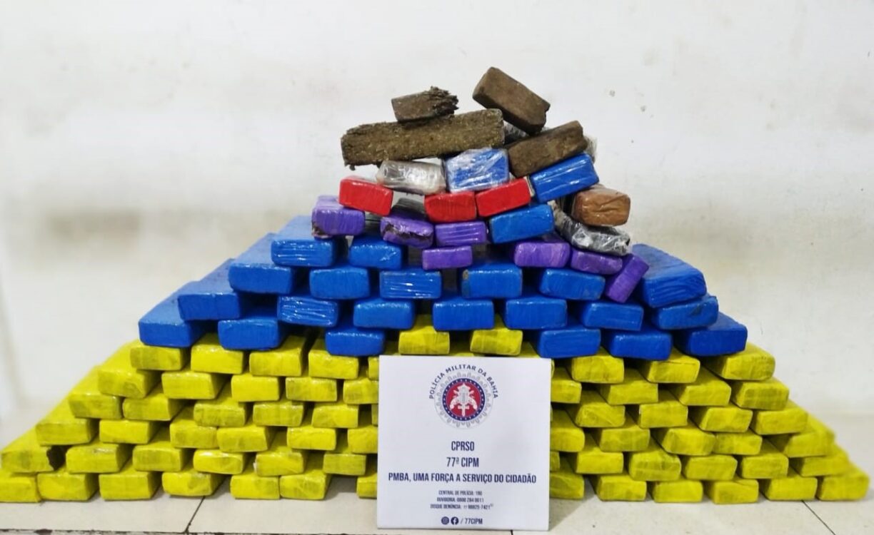 Brocou! 120 Kg de maconha são apreendidos pela PM em Vitória da Conquista