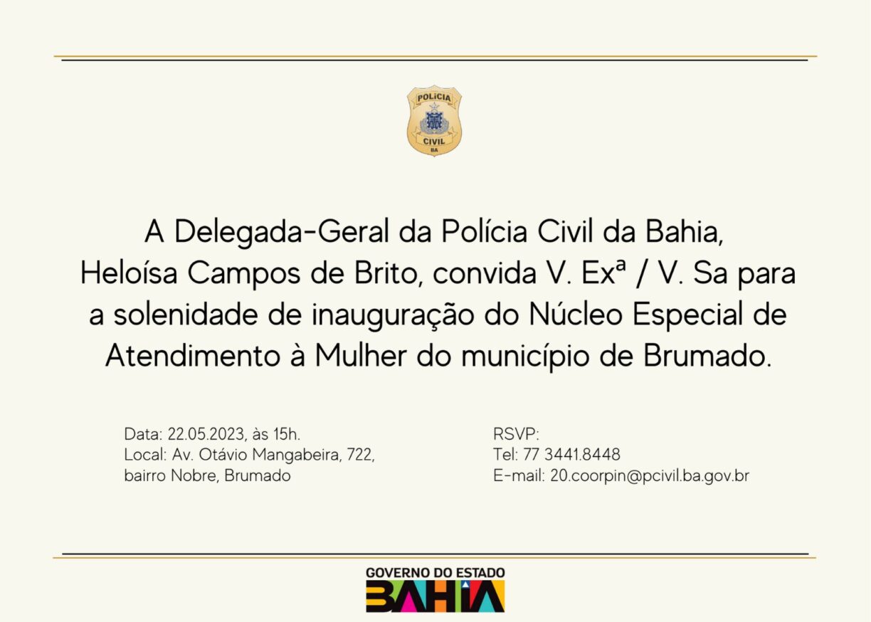 Núcleo Especial De Atendimento à Mulher será Inaugurado em Brumado.
