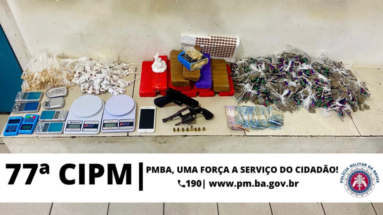 “Guerreiros da 77ª CIPM brocam, e dois lazarentos são presos, armas e drogas apreendidas em cantos diferentes quase que na mesma da hora, em Conquista.”