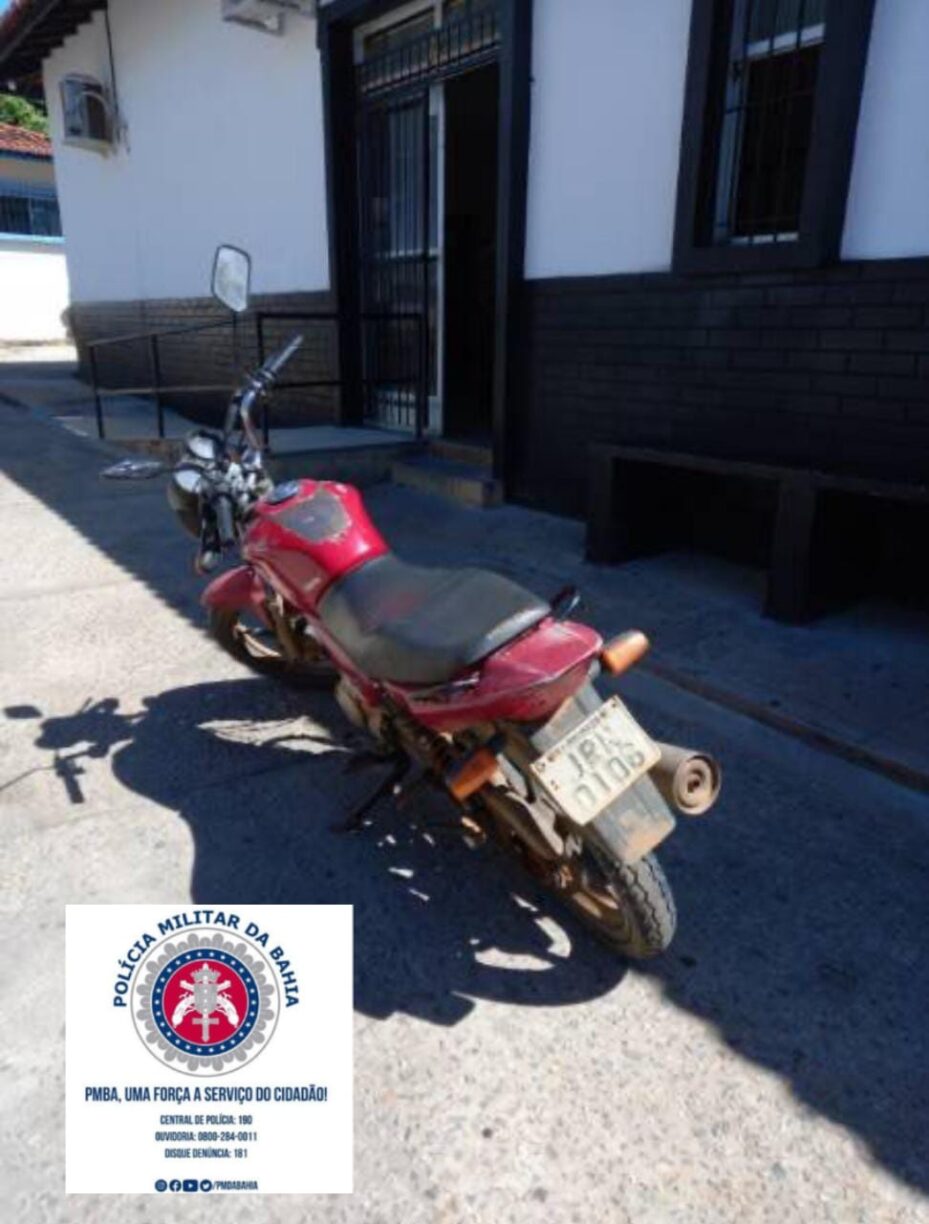 Brumado: Polícia Militar Recupera Motocicleta roubada na Semana Passada