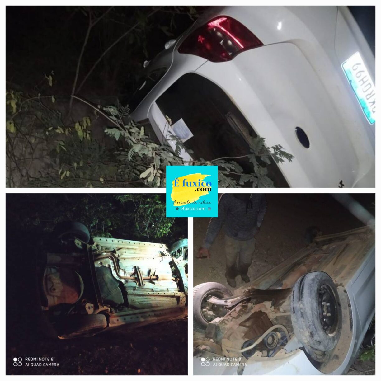 Ituacivis: Carro sai da pista e capota em matagal na BA-142, em Ituaçu