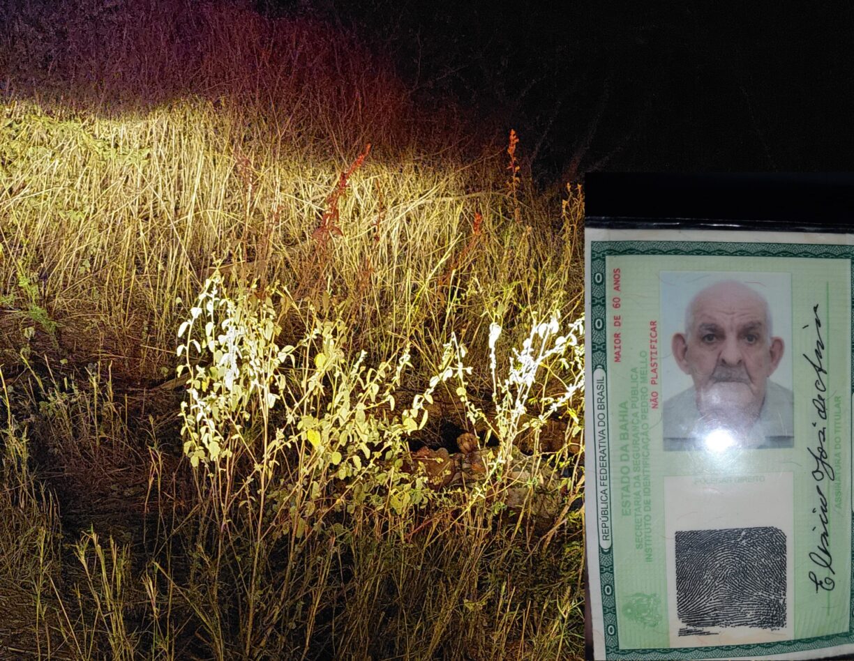 Brumado: Corpo de idoso de 77 anos portador de Alzheimer é encontrado num matagal no Dr Juracy.