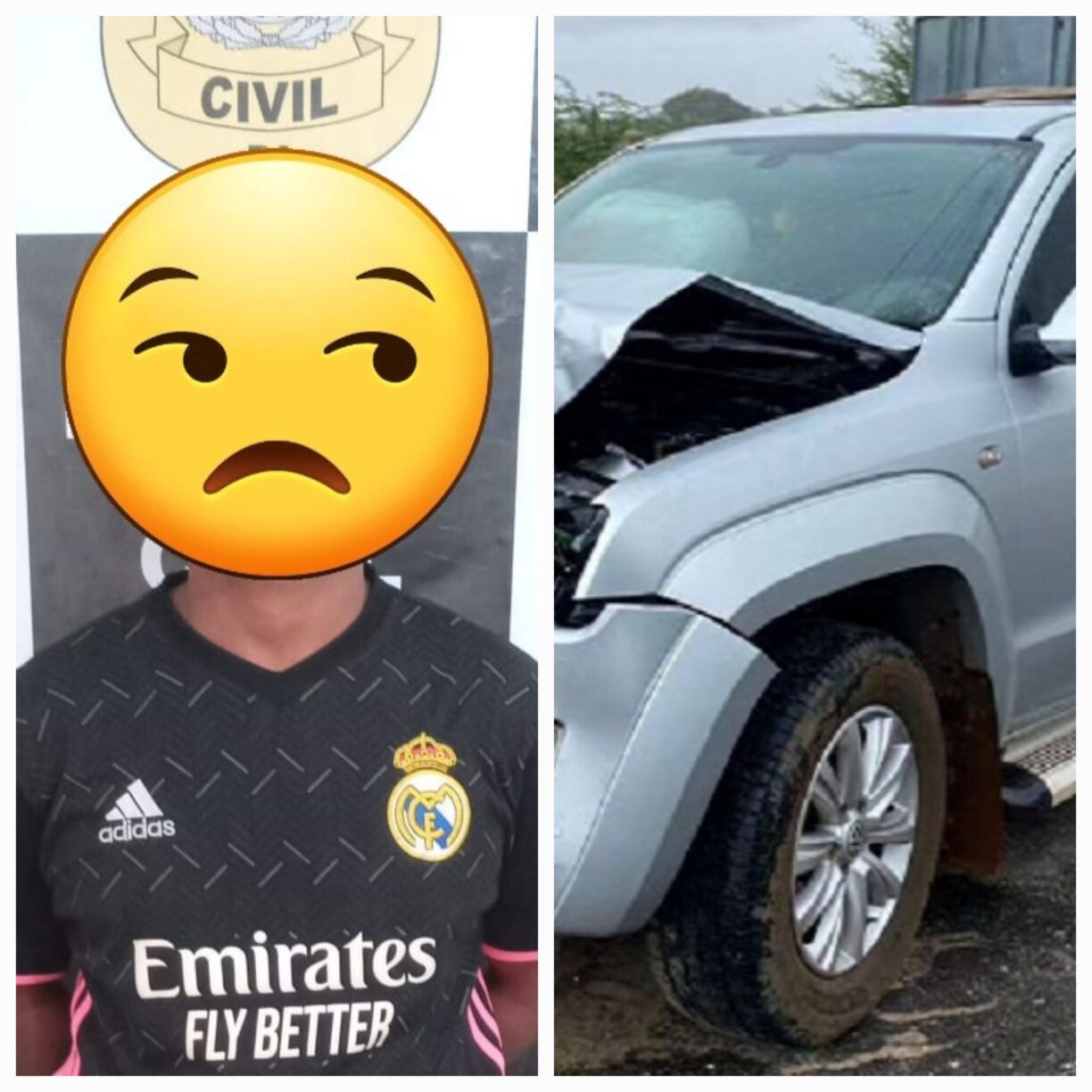 Cardeal tá na Gaiola! Cramunhão acusado de furtar Amarok em Brumado é preso em Aracatu após bater carro durante pinote.