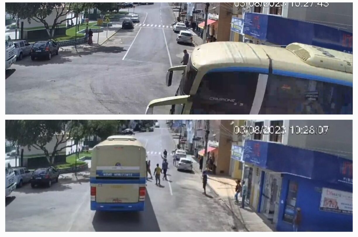 Bahia: VÍDEO mostra momento que ônibus atropela idoso de 64 anos em Itagimirim