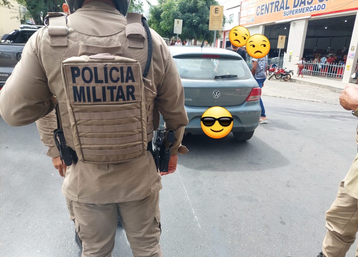 Em Brumado, Veículo com indícios de adulteração (dublê) foi apreendido durante blitz no centro.