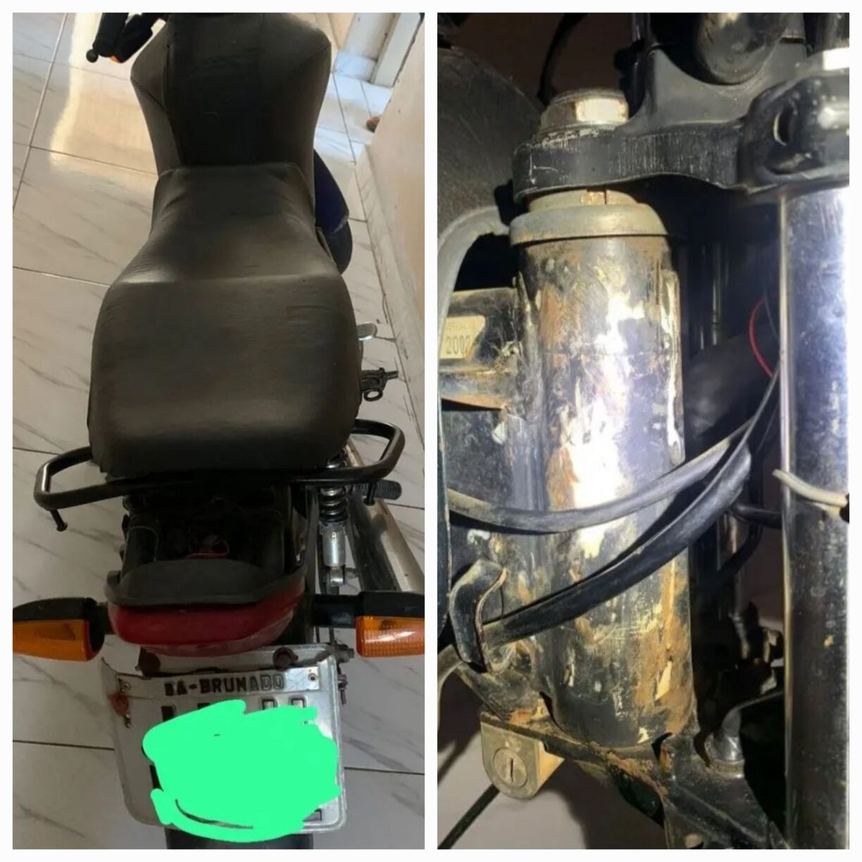 Aracativis: Policia Militar apreende moto placa de Brumado com chassi raspado.