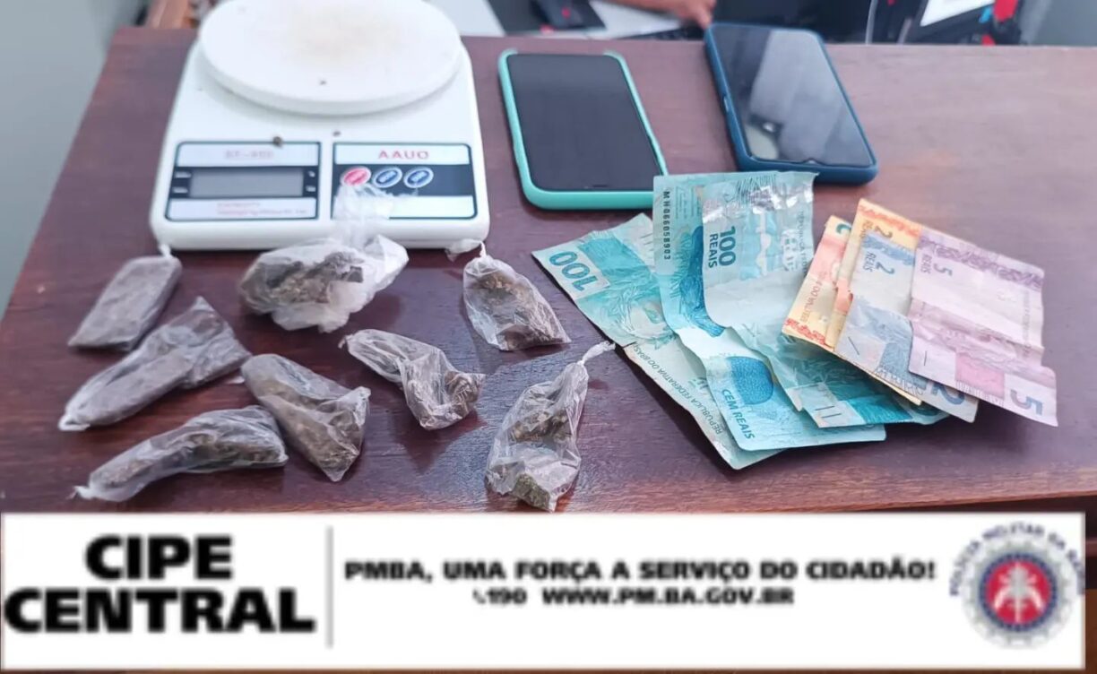 Onça da Central captura duas Almas Sebosas com maconha em Tanhaçu.