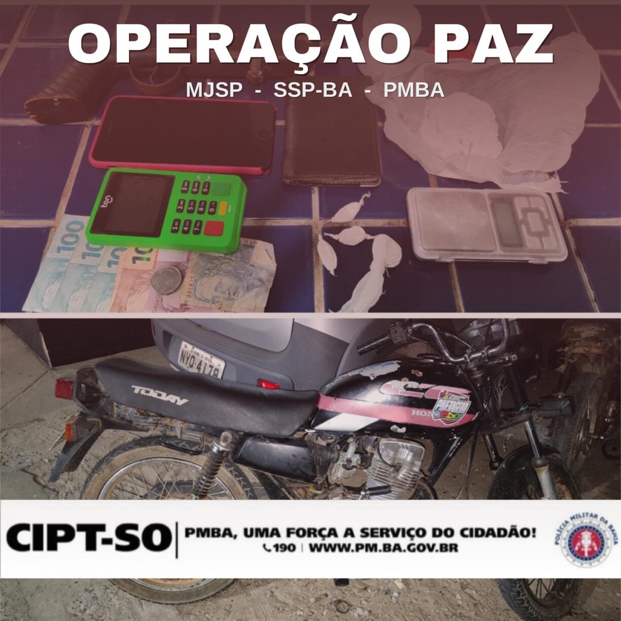 Notícia velha! Em Brumado, chocolate captura dois Cu de Frango com arma e drogas.