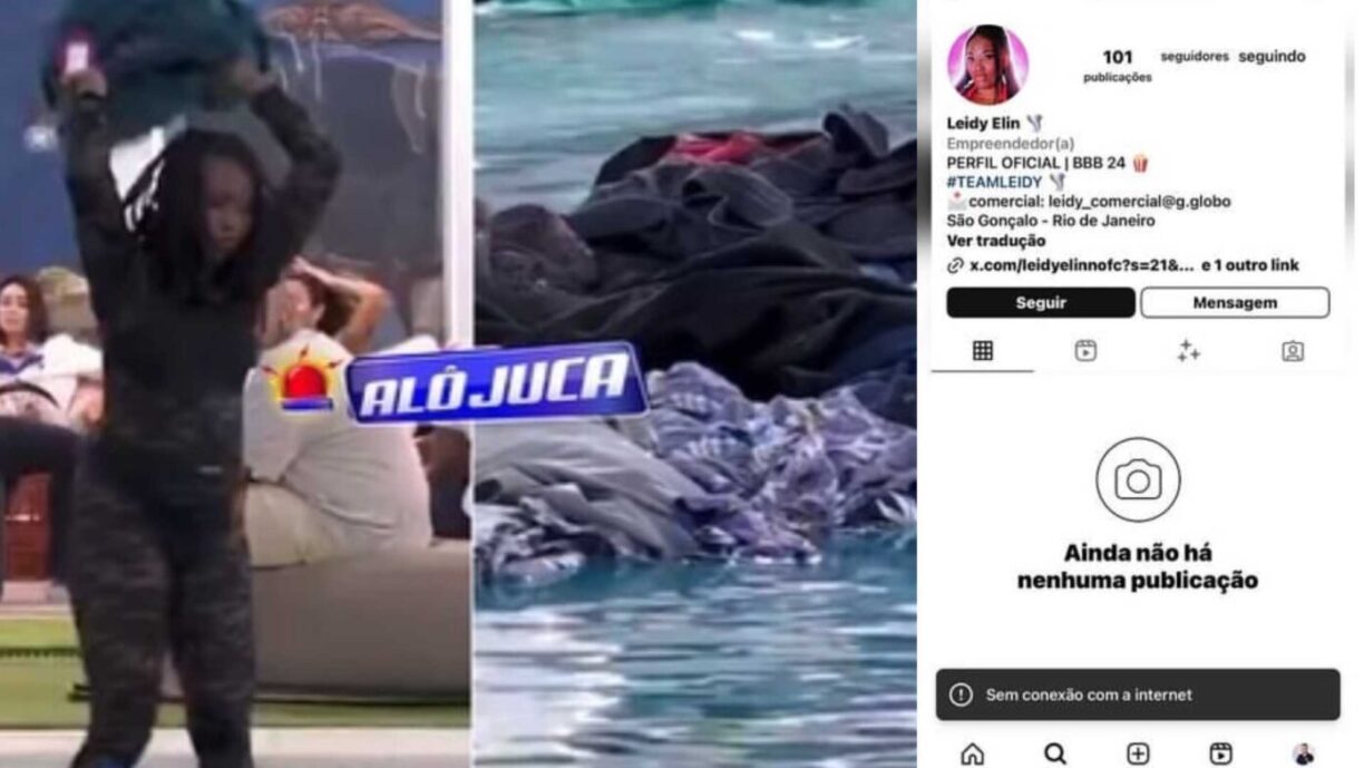Cancelamento! Após jogar roupas de Davi na Piscina, perfil do Instagram de Leidy Elin fica fora do ar