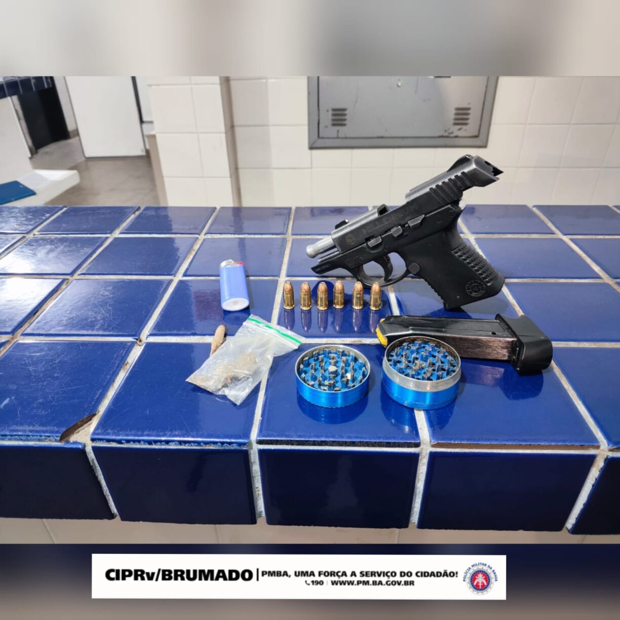 BA-262: Polícia Rodoviária apreende Arma e Droga com Cabeça-Cara com extensa capivara no mundo do crime, em Brumado. (Assista)