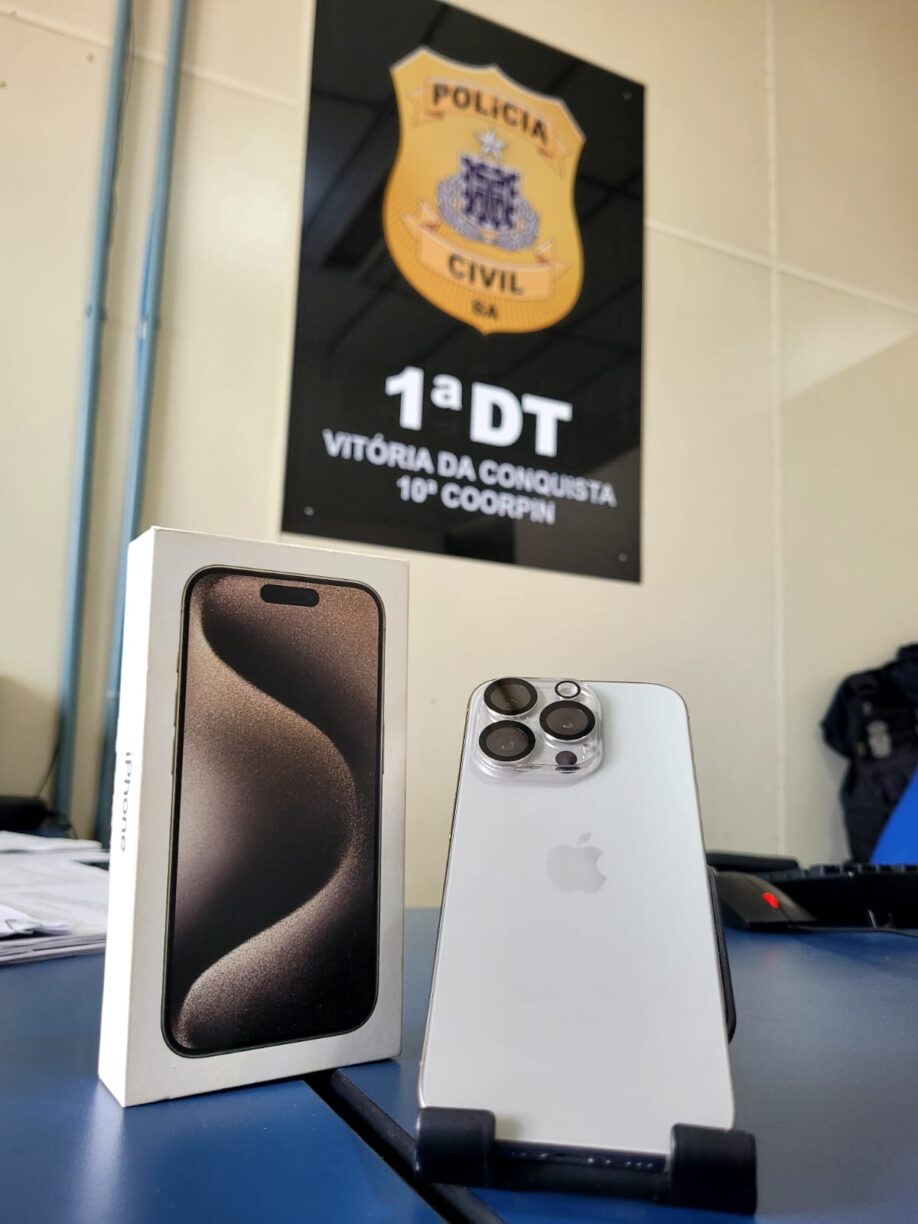 PC recupera celular da “maçã mordida” comprado através de golpe em Vitória da Conquista.