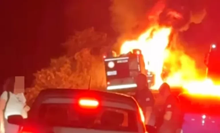 Pegou fogo! Outro Busão saído de Bom Jesus da Lapa não chega a Salvador.