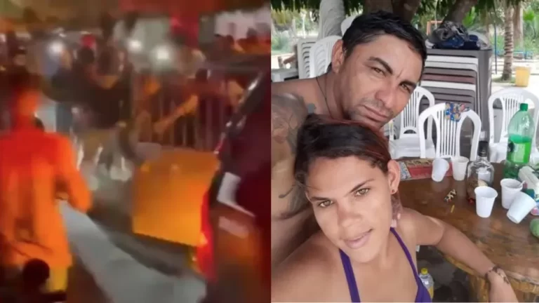 Assista: Casal acusado de matar criança no Pernambuco é preso, “Frajola” foi retirado da viatura e morto por espancamento.