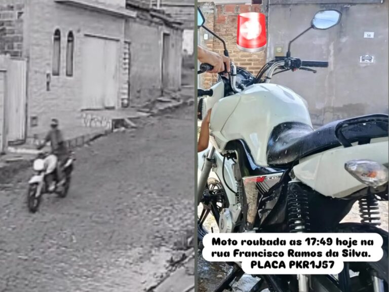 Brumado: Moto é furtada em plena tarde e dona pede ajuda para encontrar o “lazarento” e a Moto