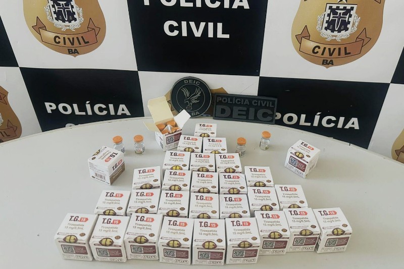 O gordinho chora! Polícia Civil apreende 124 ampolas de Mounjaro em Vitória da Conquista