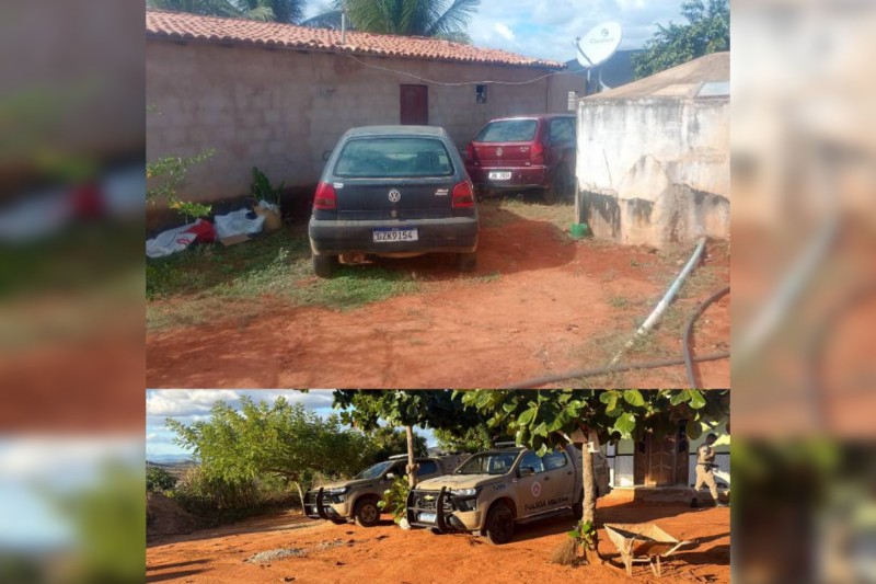 PM recupera dois veículos furtados e implementos agrícolas após brocada em Tanhaçu