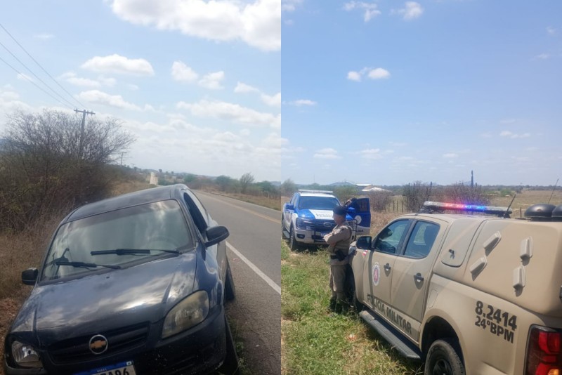 Carro suspeito de envolvimento em homicídio é encontrado abandonado em Tanhaçu